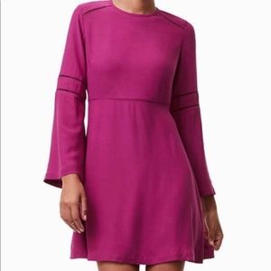 LOFT | LIKE NEW Cutout Bell Sleeve Flare Dress